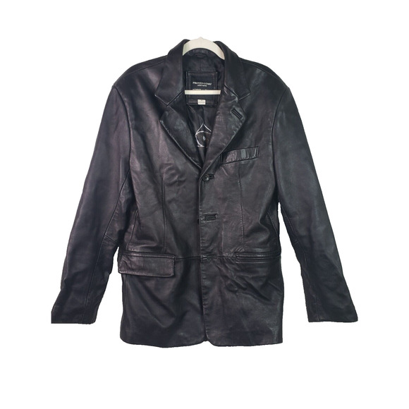 Pronto Uomo Other - Pronto Uomo Black Leather Jacket M Soft Old Hollywood Luxe-on-Luxe Classic Smart